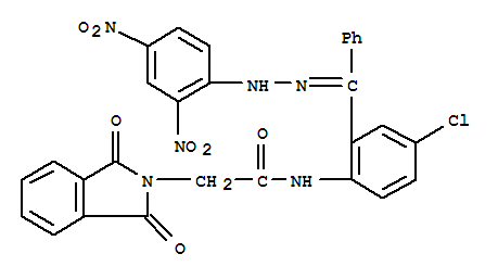 2H-Isoindole-2-acetamide,N-[4-chloro-2-[[2-(2,4-dinitrophenyl)hydrazinylidene]phenylmethyl]phenyl]-1,3-dihydro-1,3-dioxo-