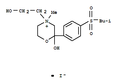 Morpholinium,2-hydroxy-4-(2-hydroxyethyl)-4-methyl-2-[4-[(2-methylpropyl)sulfonyl]phenyl]-,iodide (1:1)
