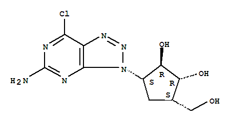 (1S,2S,3R,5R)-3-(5-amino-7-chloro-3H-[1,2,3]triazolo[4,5-d]pyrimidin-3-yl)-5-(hydroxymethyl)cyclopentane-1,2-diol