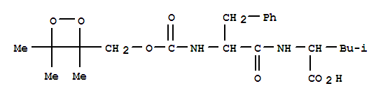 N-({[(3S)-3,4,4-trimethyl-1,2-dioxetan-3-yl]methoxy}carbonyl)-L-phenylalanyl-L-leucine