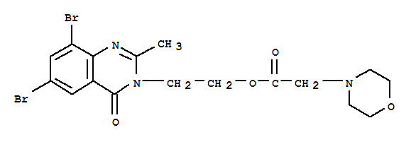 2-(6,8-dibromo-2-methyl-4-oxoquinazolin-3(4H)-yl)ethyl morpholin-4-ylacetate