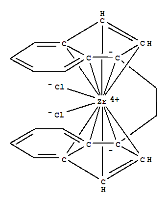 1H-Indene,1,1'-(1,2-ethanediyl)bis-, zirconium complex molecular structure