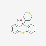 9H-Thioxanthen-9-ol, 9-(tetrahydro-2H-thiopyran-4-yl)- molecular structure