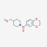 (2,3-Dihydro-benzo[1,4]dioxin-6-yl)-(4-hydroxyMethyl-piperidin-1-yl)-Methanone molecular structure