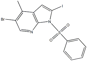 1-(Phenylsulphonyl)-5-bromo-4-methyl-2-iodo-7-azaindole