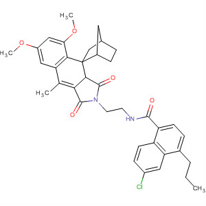 1-Naphthalenecarboxamide,6-chloro-N-[2-(3,3a-dihydro-5,7-dimethoxy-9-methyl-1,3-dioxospiro[4H-benz[f]isoindole-4,2'-bicyclo[2.2.1]heptan]-2(1H)-yl)ethyl]-4-propyl-