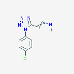 Ethenamine, 2-[1-(4-chlorophenyl)-1H-tetrazol-5-yl]-N,N-dimethyl- molecular structure