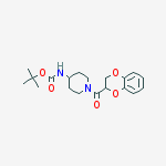 [1-(2,3-Dihydro-benzo[1,4]dioxine-2-carbonyl)-piperidin-4-yl]-carbaMic acid tert-butyl ester molecular structure