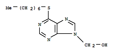 9H-Purine-9-methanol, 6-(heptylthio)-