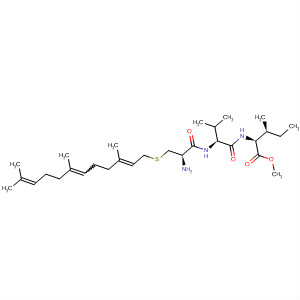 L-Isoleucine,N-[N-[S-(3,7,11-trimethyl-2,6,10-dodecatrienyl)-L-cysteinyl]-L-valyl]-,methyl ester, (E,E)-