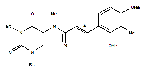 1H-purine-2,6-dione, 8-[(E)-2-(2,4-dimethoxy-3-methylphenyl)ethenyl]-1,3-diethyl-3,7-dihydro-7-methyl-