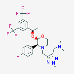 1H-1,2,3-TRIAZOLE-4-METHANAMINE, 5-[[(2R,3S)-2-[(1R)-1-[3,5-BIS(TRIFLUOROMETHYL)PHENYL]ETHOXY]-3-(4-FLUOROPHENYL)-4-MORPHOLINYL]METHYL]-N,N-DIMETHYL-