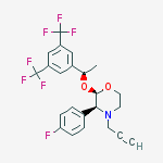 MORPHOLINE, 2-[(1R)-1-[3,5-BIS(TRIFLUOROMETHYL)PHENYL]ETHOXY]-3-(4-FLUOROPHENYL)-4-(2-PROPYN-1-YL)-, (2R,3S)-