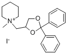 1-[(2,2-diphenyl-1,3-dioxolan-4-yl)methyl]-1-methyl-3,4,5,6-tetrahydro-2H-pyridine bromide molecular structure