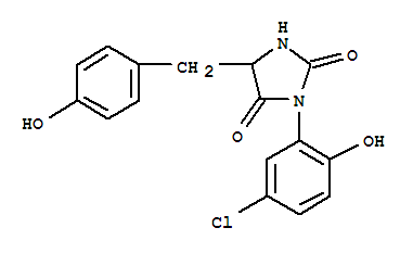 3-(5-chloro-2-hydroxyphenyl)-5-(4-hydroxybenzyl)imidazolidine-2,4-dione