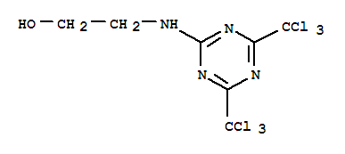2-{[4,6-bis(trichloromethyl)-1,3,5-triazin-2-yl]amino}ethanol molecular structure