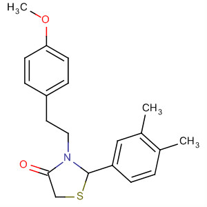 4-Thiazolidinone, 2-(3,4-dimethylphenyl)-3-[2-(4-methoxyphenyl)ethyl]- molecular structure