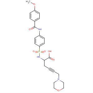 4-Hexynoic acid,2-[[[4-[(4-methoxybenzoyl)amino]phenyl]sulfonyl]amino]-6-(4-morpholinyl)-