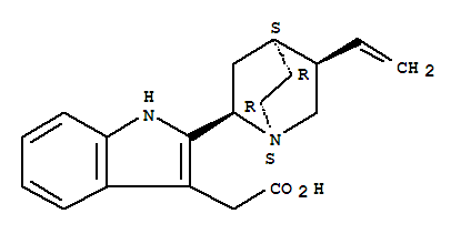 1H-Indole-3-aceticacid, 2-(5-ethenyl-1-azabicyclo[2.2.2]oct-2-yl)-, [1S-(1a,2b,4a,5b)]-