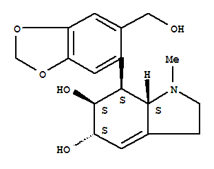 1H-Indole-5,6-diol,2,3,5,6,7,7a-hexahydro-7-[6-(hydroxymethyl)-1,3-benzodioxol-5-yl]-1-methyl-,[5S-(5a,6b,7b,7ab)]-