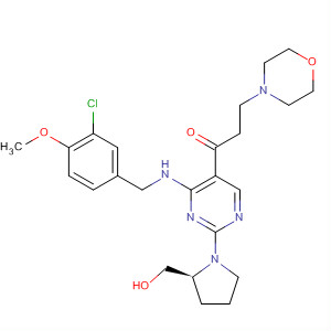 1-Propanone,1-[4-[[(3-chloro-4-methoxyphenyl)methyl]amino]-2-[(2S)-2-(hydroxymethyl)-1-pyrrolidinyl]-5-pyrimidinyl]-3-(4-morpholinyl)-