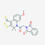 2-[2-(7-methoxy-4,4-dimethyl-1-sulfanylidenedithiolo[3,4-c]quinolin-5-yl)-2-oxoethyl]isoindole-1,3-dione