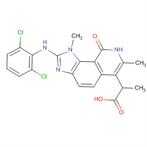 1H-Imidazo[4,5-h]isoquinoline-6-propanoic acid,2-[(2,6-dichlorophenyl)amino]-8,9-dihydro-1,7-dimethyl-9-oxo- molecular structure