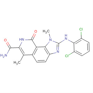 1H-Imidazo[4,5-h]isoquinoline-7-carboxamide,2-[(2,6-dichlorophenyl)amino]-8,9-dihydro-1,6-dimethyl-9-oxo- molecular structure