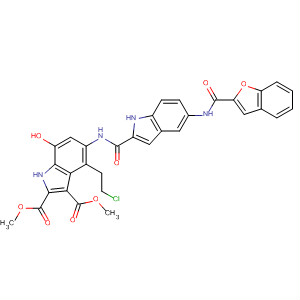 1H-Indole-2,3-dicarboxylic acid,5-[[[5-[(2-benzofuranylcarbonyl)amino]-1H-indol-2-yl]carbonyl]amino]-4-(2-chloroethyl)-7-hydroxy-, dimethyl ester