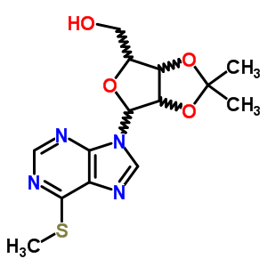 9-[2,3-O-(1-methylethylidene)pentofuranosyl]-6-(methylsulfanyl)-9H-purine
