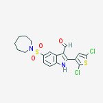 5-(azepan-1-ylsulfonyl)-2-(2,5-dichlorothiophen-3-yl)-1H-indole-3-carbaldehyde