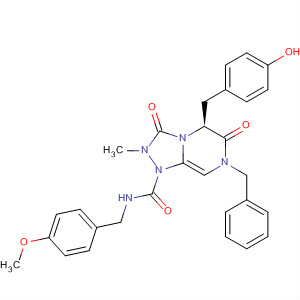 1,2,4-Triazolo[4,3-a]pyrazine-1(5H)-carboxamide,hexahydro-5-[(4-hydroxyphenyl)methyl]-N-[(4-methoxyphenyl)methyl]-2-methyl-3,6-dioxo-7-(phenylmethyl)-, (5S)-