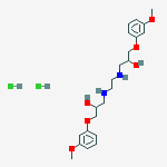 1-[2-[[2-hydroxy-3-(3-methoxyphenoxy)propyl]amino]ethylamino]-3-(3-methoxyphenoxy)propan-2-ol;dihydrochloride molecular structure