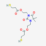 Propanoic acid, 3-mercapto-, 1,1'-((4,4-dimethyl-2,5-dioxo-1,3-imidazolidinediyl)di-2,1-ethanediyl) ester