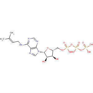 Adenosine 5'-(tetrahydrogen triphosphate), N-(3-methyl-2-butenyl)- molecular structure