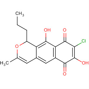 1H-Naphtho[2,3-c]pyran-6,9-dione,8-chloro-7,10-dihydroxy-3-methyl-1-propyl- molecular structure