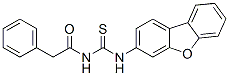 BENZENEACETAMIDE, N-[(DIBENZOFURAN-3-YLAMINO)THIOXOMETHYL]- molecular structure