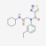 1,2,3-THIADIAZOLE-4-CARBOXAMIDE,N-[2-(CYCLOHEXYLAMINO)-2-OXOETHYL]-N-(3-ETHYLPHENYL)-