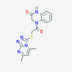 2-1H-QUINOXALINONE,4-[[(5,7-DIMETHYL-1,2,4-TRIAZOLO[4,3-A]PYRIMIDIN-3-YL)THIO]ACETYL]-3,4-DIHYDRO-
