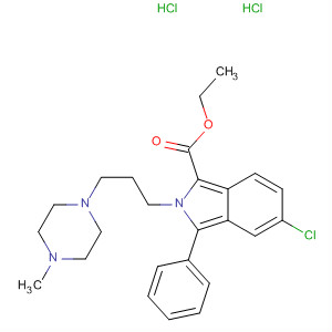 2H-Isoindole-1-carboxylic acid,5-chloro-2-[3-(4-methyl-1-piperazinyl)propyl]-3-phenyl-, ethyl ester,dihydrochloride