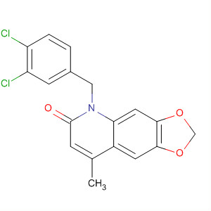 1,3-Dioxolo[4,5-g]quinolin-6(5H)-one,5-[(3,4-dichlorophenyl)methyl]-8-methyl- molecular structure