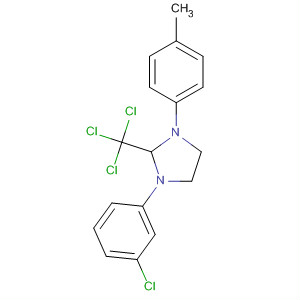 Imidazolidine, 1-(3-chlorophenyl)-3-(4-methylphenyl)-2-(trichloromethyl)- molecular structure