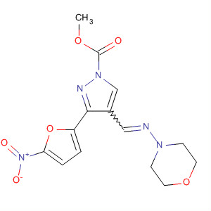 1H-Pyrazole-1-carboxylic acid,4-[(4-morpholinylimino)methyl]-3-(5-nitro-2-furanyl)-, methyl ester