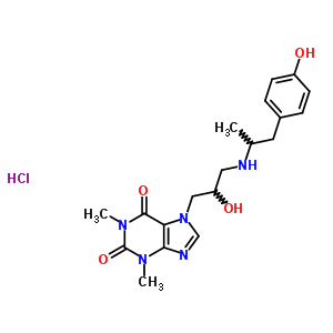 7-(2-hydroxy-3-{[2-(4-hydroxyphenyl)-1-methylethyl]amino}propyl)-1,3-dimethyl-3,7-dihydro-1H-purine-2,6-dione hydrochloride