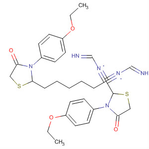 4-Thiazolidinone,2,2'-[1,6-hexanediylbis(iminomethylenenitrilo)]bis[3-(4-ethoxyphenyl)- molecular structure