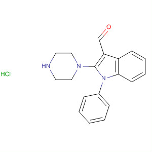 1H-Indole-3-carboxaldehyde, 1-phenyl-2-(1-piperazinyl)-, hydrochloride