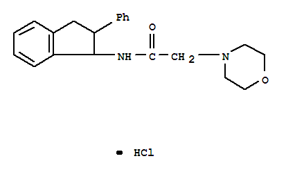 2-(Morpholin-4-yl)-N-(2-phenyl-2,3-dihydro-1H-inden-1-yl)acetamide hydrochloride (1:1)