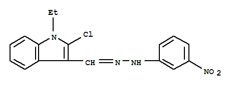 2-chloro-1-ethyl-3-{[2-(3-nitrophenyl)hydrazinylidene]methyl}-1H-indole