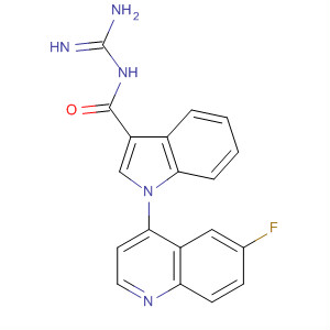 1H-Indole-3-carboxamide,N-(aminoiminomethyl)-1-(6-fluoro-4-quinolinyl)-