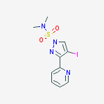 4-iodo-N,N-dimethyl-3-pyridin-2-ylpyrazole-1-sulfonamide molecular structure